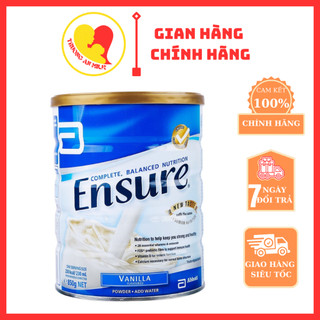 Sữa Bột Ensure Úc Vanilla Dành cho người cao tuổi, người suy nhược cơ thể 850g