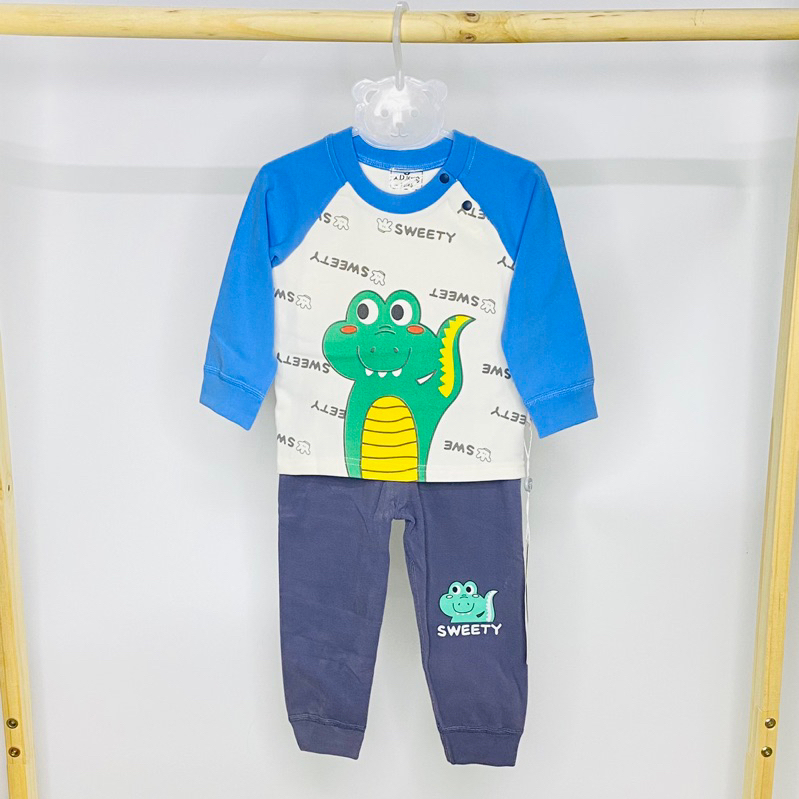 Bộ dài tay cotton nỉ tuyết kháng khuẩn đào XDTONG XDT01 cho bé trai link số 1