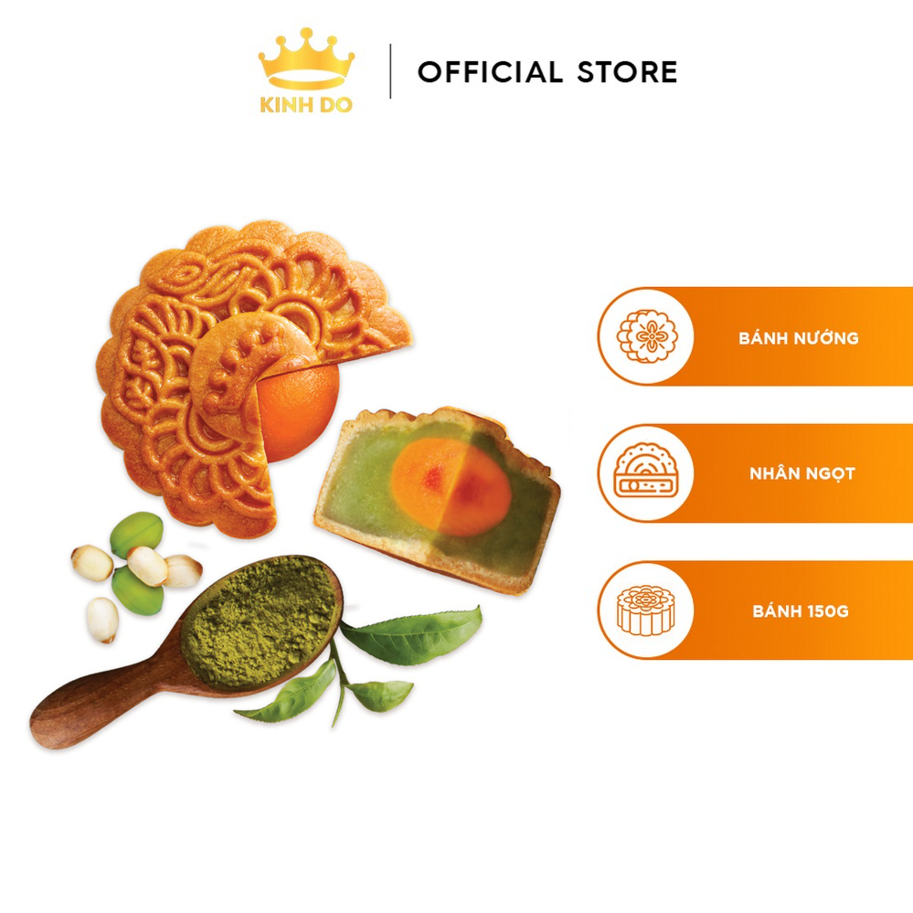 Bánh nướng nhân ngọt 1 trứng 150g - Bánh trung thu Kinh Đô
