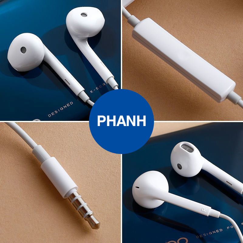 Tai nghe Oppo Chính hãng R11 - Tai nghe giá rẻ có dây nhét tai Bảo hành 6 tháng PHANH