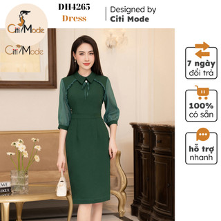 Đầm công sở CITI MODE FASHION thiết kế dáng ôm phối tay voan DH4265
