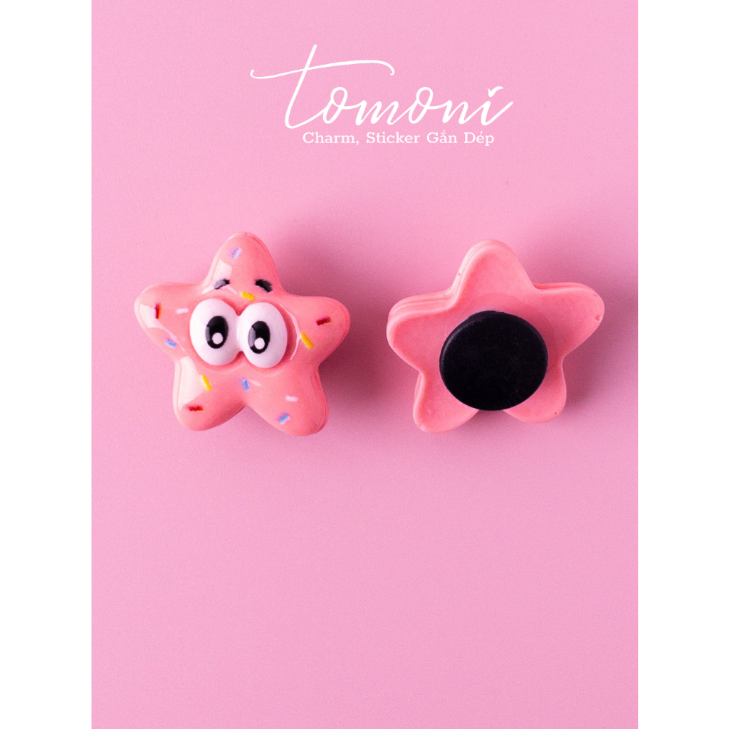 Sticker Gắn Dép, Nút Gắn Charm Trang Trí DIY Hình Bánh Quy Haibao Dễ Thương - HQ109