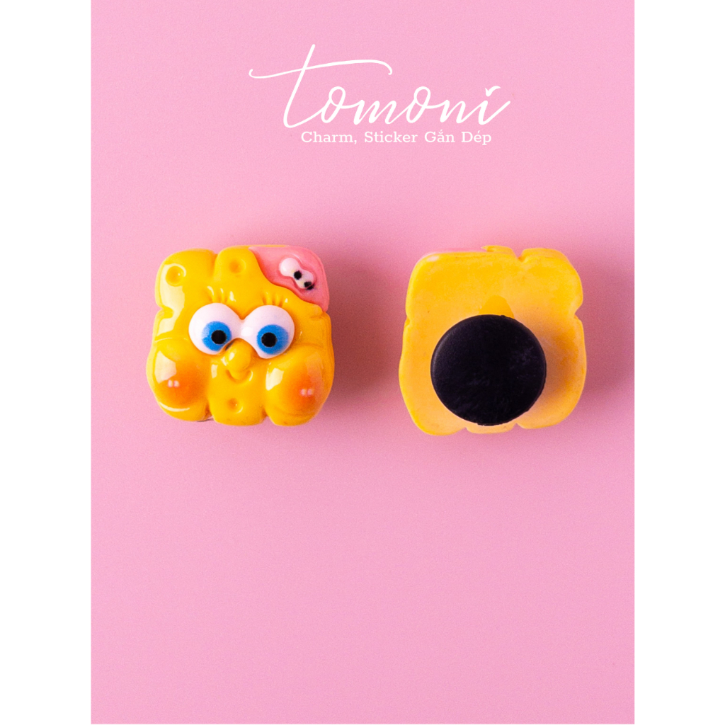 Sticker Gắn Dép, Nút Gắn Charm Trang Trí DIY Hình Bánh Quy Haibao Dễ Thương - HQ109