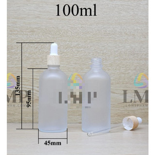 COMBO 2SP Chai thuỷ tinh mờ 100ml kèm vòi cao cấp