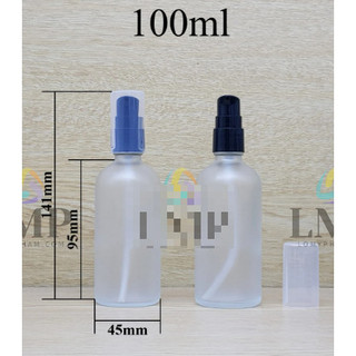COMBO 2SP Chai thuỷ tinh mờ 100ml kèm vòi cao cấp