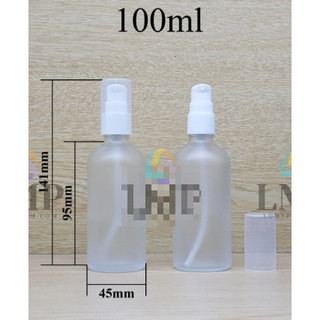 COMBO 2SP Chai thuỷ tinh mờ 100ml kèm vòi cao cấp