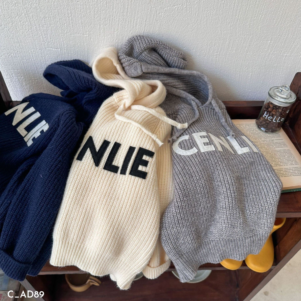 Áo len cho bé , áo len có mũ cho bé trai bé gái EMBES KIDS từ 11kg đến 31kg