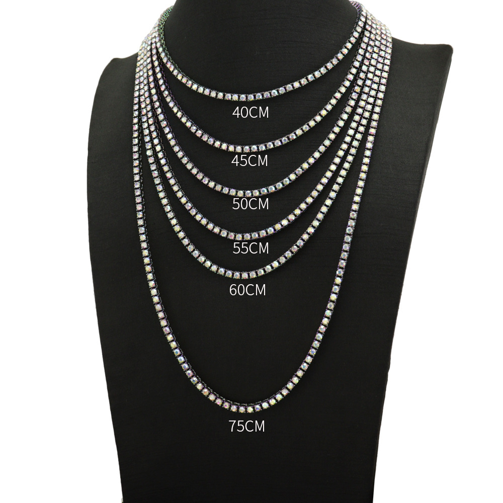 Trang sức Nam Nữ Dây Chuyền Tennis D&D bản 5mm Titan pha Bạc đính đá CZ siêu bền, Không Đen,Không Ngứa HOT nhất 2023