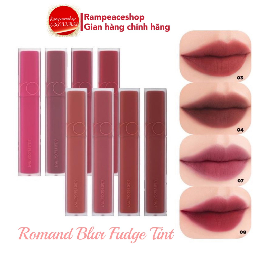 (Màu 01-16) Son Kem Lì Romand Blur Fudge Tint