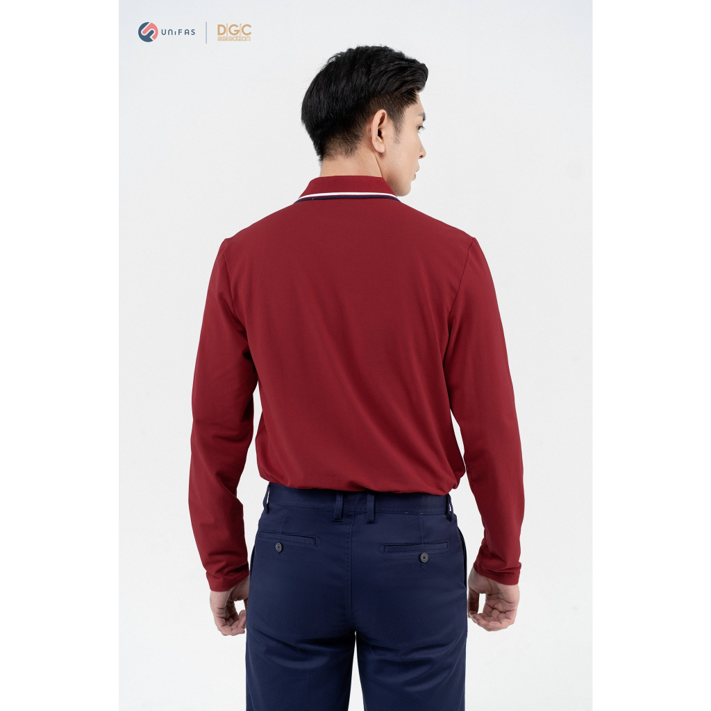 Áo polo dài tay nam DGCs - co giãn và thấm hút mồ hôi tốt - WAPBB03M