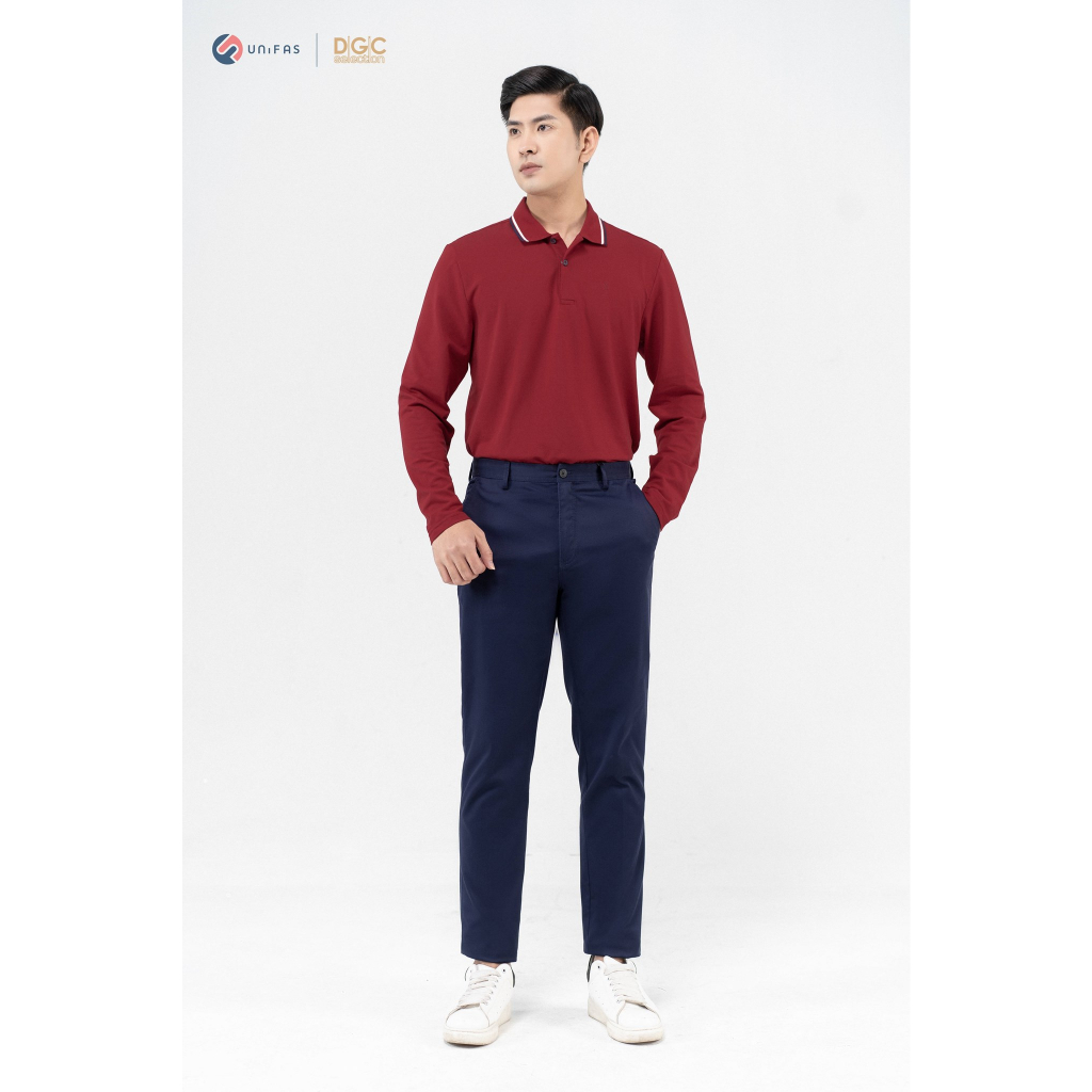 Áo polo dài tay nam DGCs - co giãn và thấm hút mồ hôi tốt - WAPBB03M