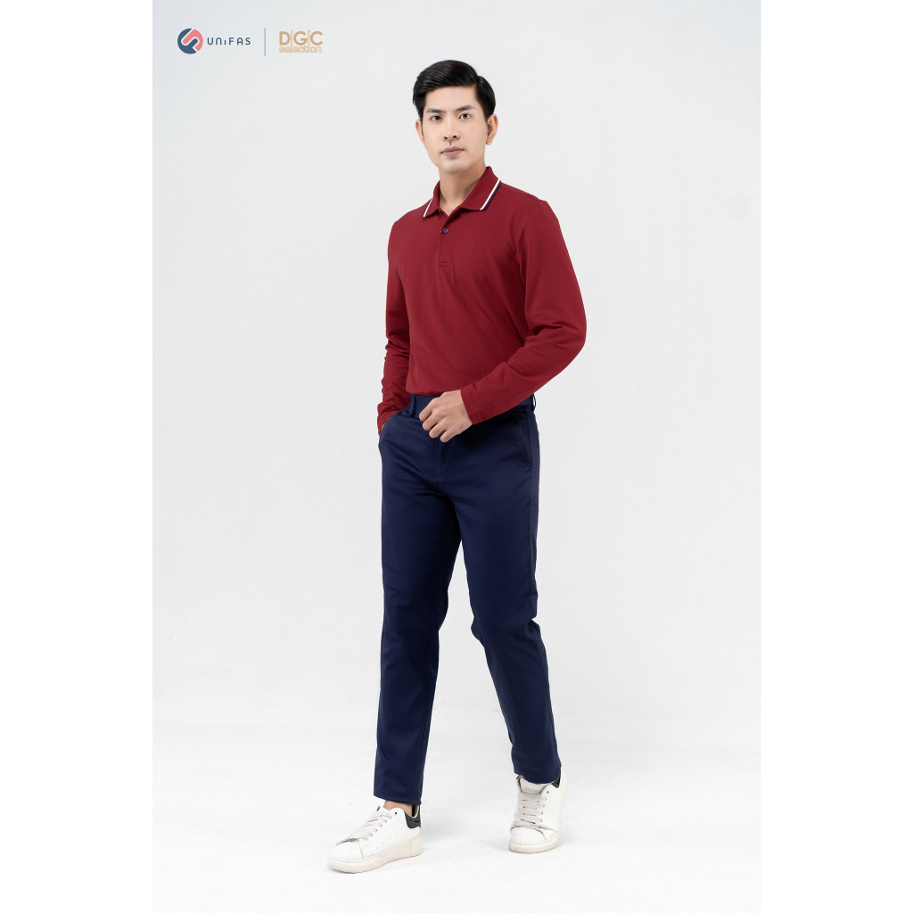 Áo polo dài tay nam DGCs - co giãn và thấm hút mồ hôi tốt - WAPBB03M