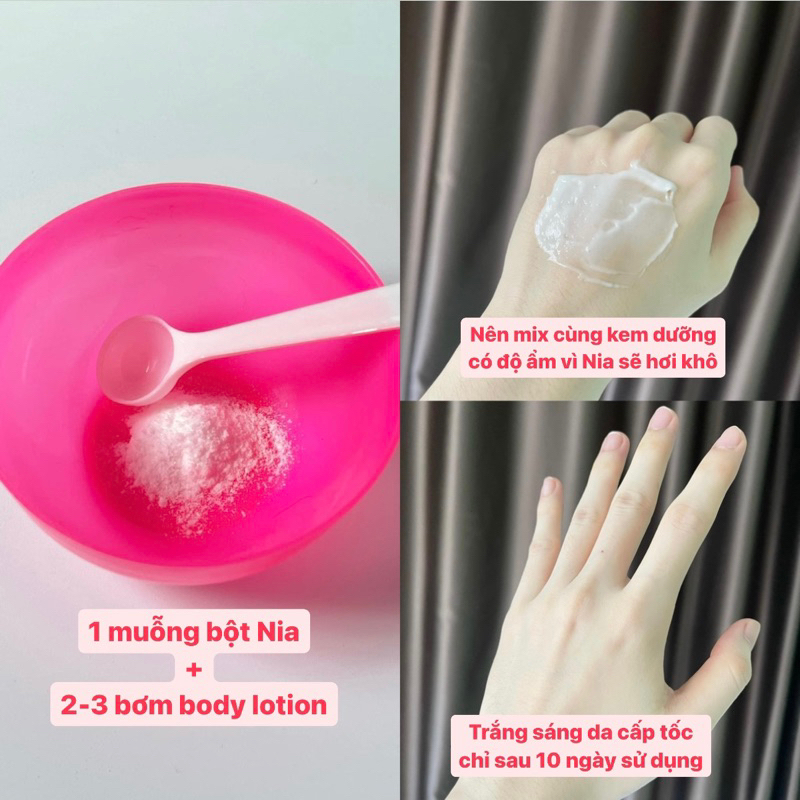 Bột Niacinamide giúp giảm thâm, dưỡng trắng, làm đều màu da