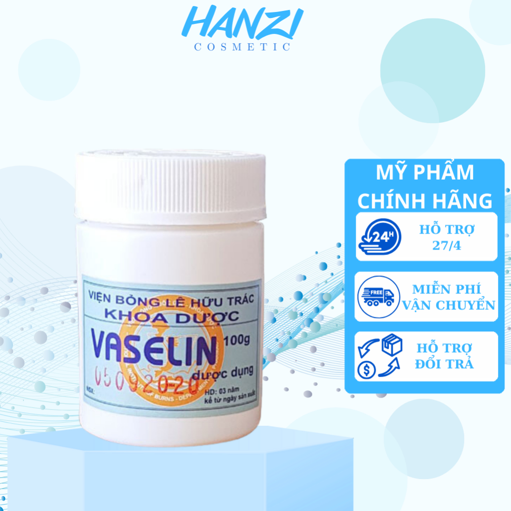 Kem sáp nẻ VASELIN viện bỏng Quốc Gia-Vaselin dưỡng ẩm Viện bỏng hũ 100g