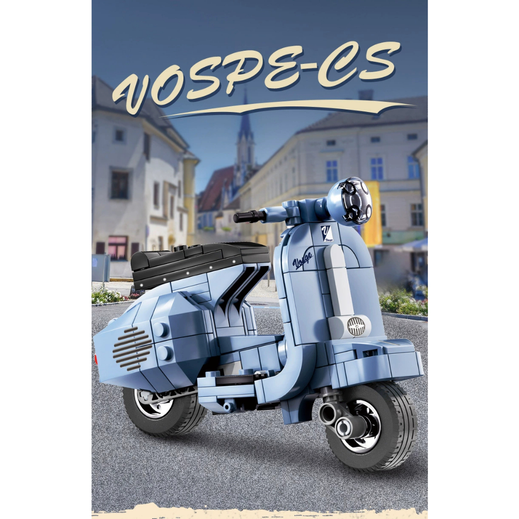 Bộ Đồ Chơi Lắp Ráp Mô Hình Xe Máy Vespa Vospe GS KAZI 6122 - XINZ.vn