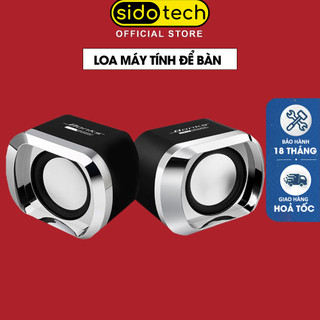 Loa máy tính có dây để bàn SIDOTECH XD12 mini âm thanh nổi 3 dải âm bass mid treble sống động chất liệu ABS – Chính hãng