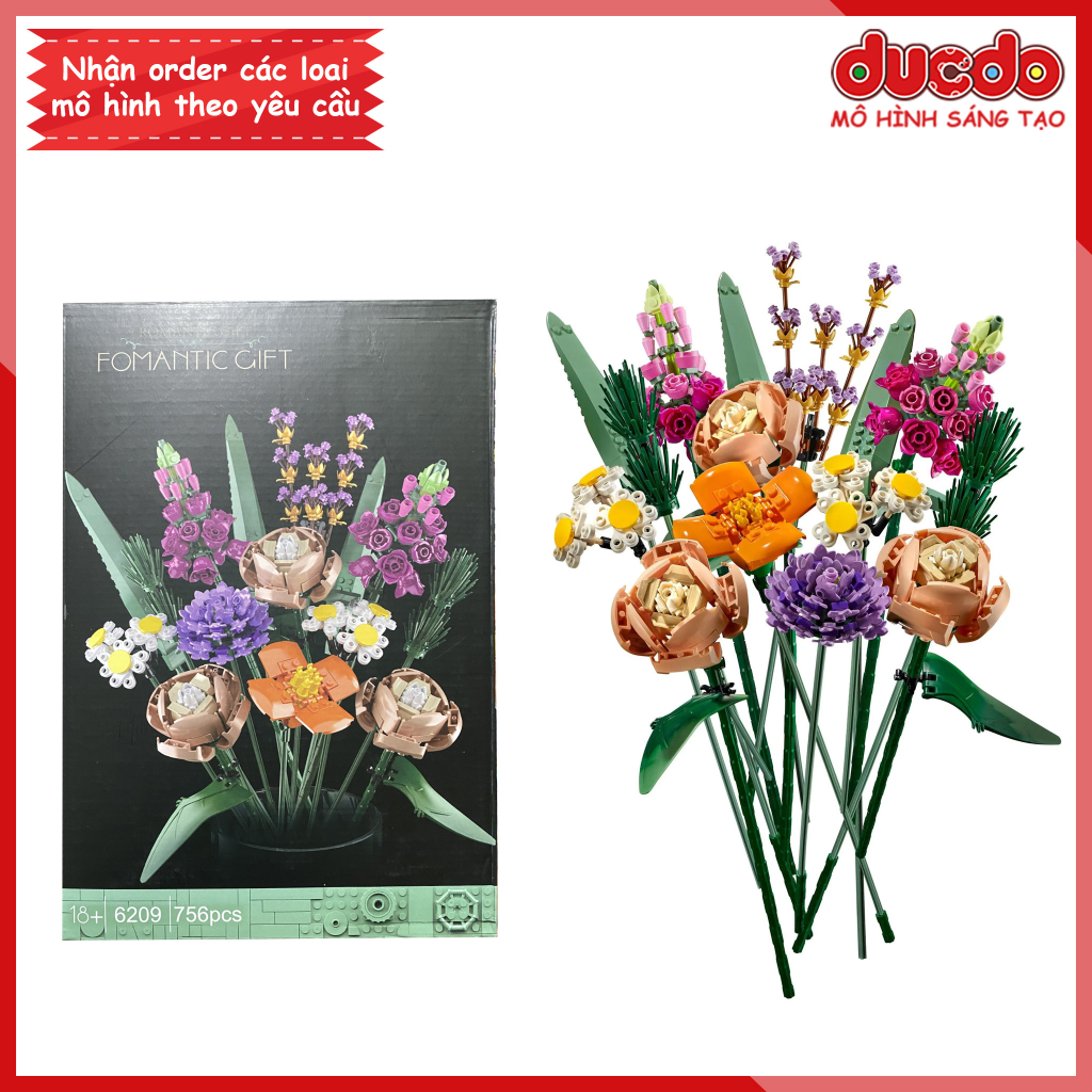 6209 - 10286 - 10801 Lắp ghép Bó hoa tuyệt đẹp - Đồ chơi Xếp hình Mô hình Minifigures Mini 10280 Flower Bouquet