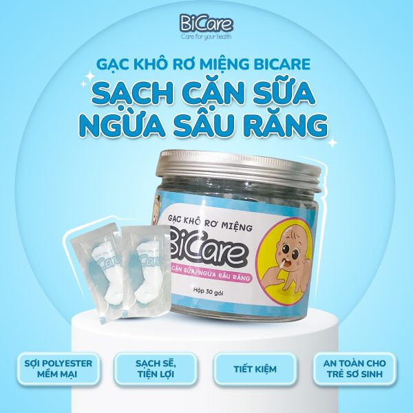 Gạc Khô vệ sinh miêng cho bé BiCare hộp 30 gói