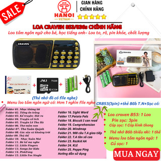 [Hàng chính hãng]Loa craven 853, craven 836s, loa nghe thẻ nhớ,USB, đài FM,Loa to,rõ, pin khỏe, học tiếng anh, nghe pháp