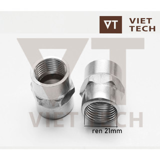 Măng xông ren trong có gờ inox DN15 ren 21mm