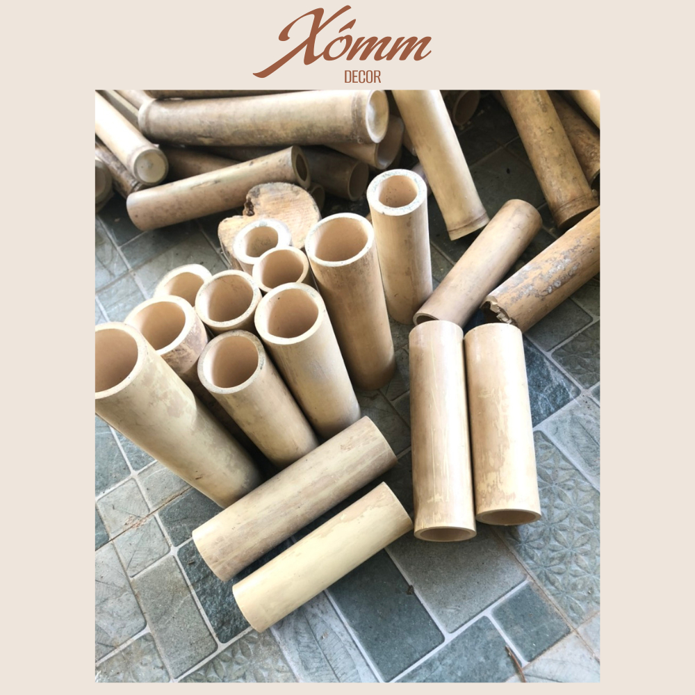 Ống tre trúc tự nhiên làm lồng chim, khuyên chim, nan, đồ thủ công, ống trúc già