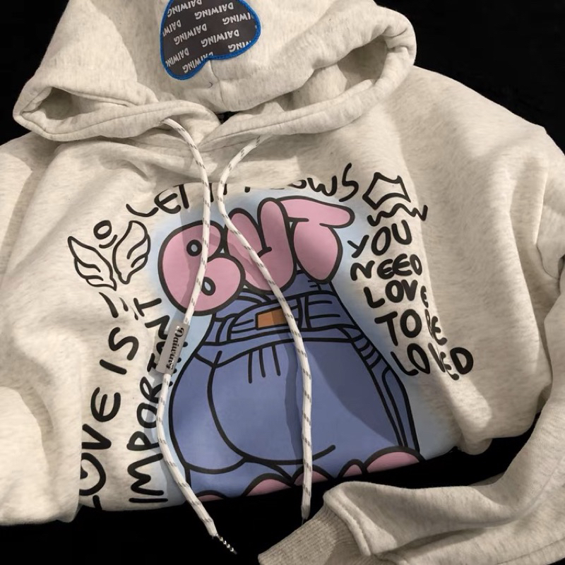 Áo hoodie Daiwing lót bông but love first