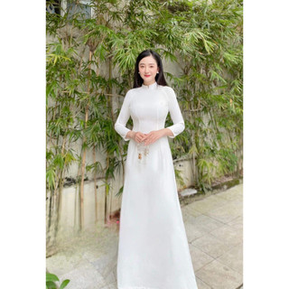 Áo dài trơn lụa nhật
