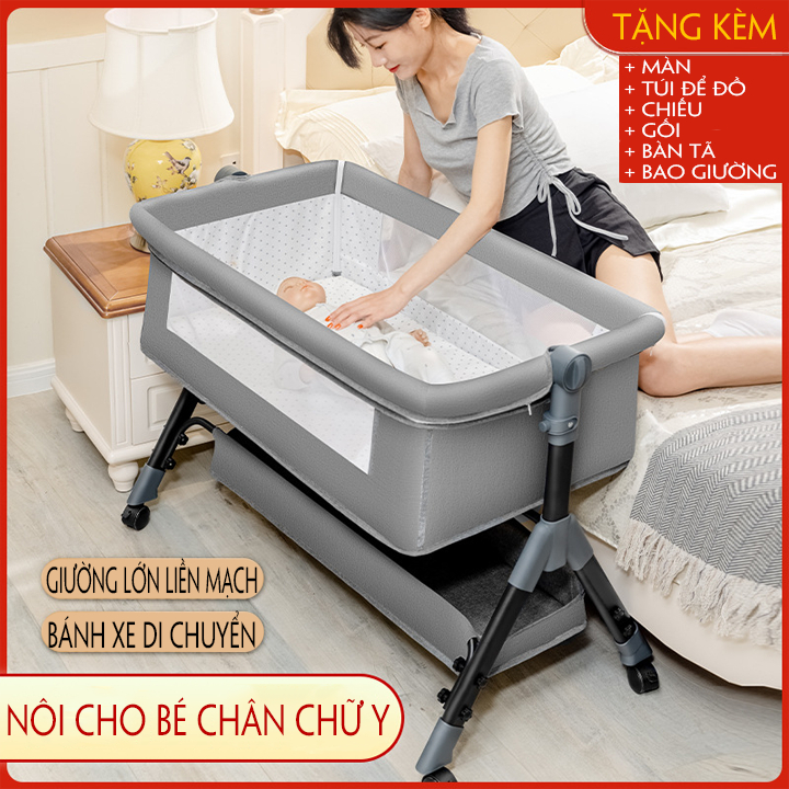 Nôi Cho Bé Chữ Y ,Cũi Ngủ Gấp Gọn Tiện Lợi Di Chuyển , Nôi Đa Năng Chắc Chắn Nhiều Chức Năng Bảo Vệ Cho Bé