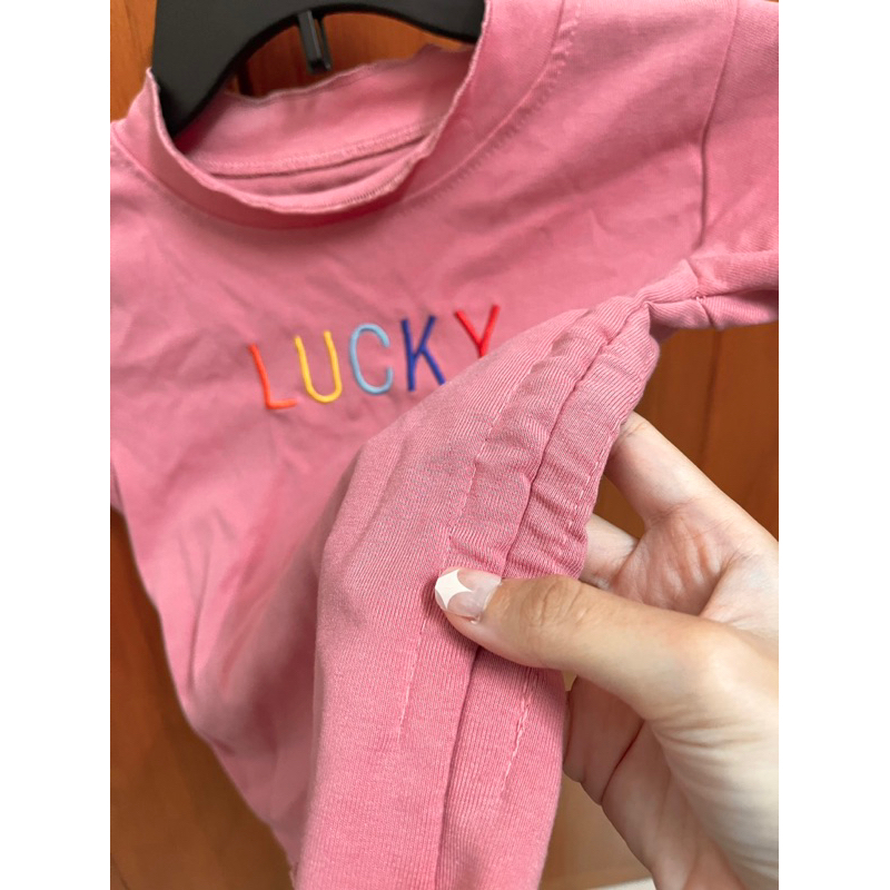 Áo croptop hồng rút dây