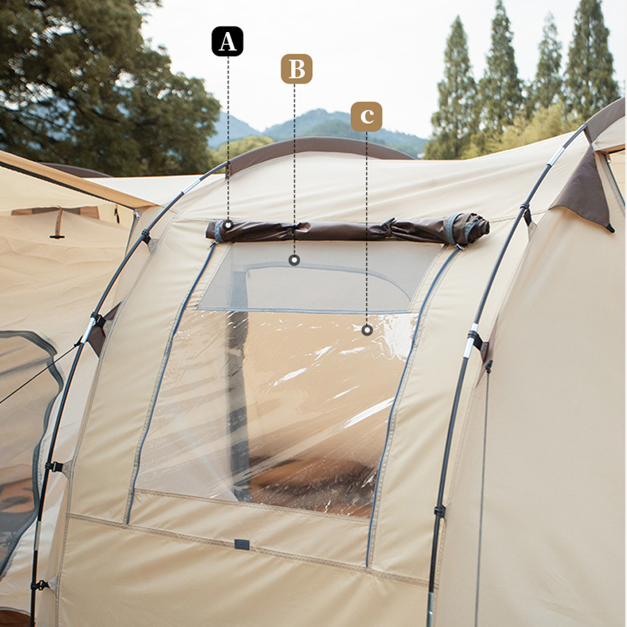 Lều cắm trại dã ngoại cao cấp Glamping BSWOLF-ZL071 lều chống nước, chống nắng dành cho 4-6 người