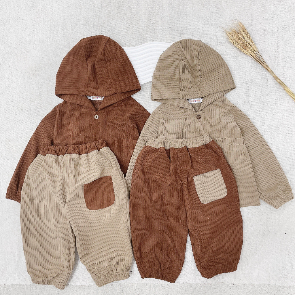 Bộ đồ dài thu đông siêu xinh BĐ06 -Be Korea phong cách Hàn quốc cho bé trai/gái