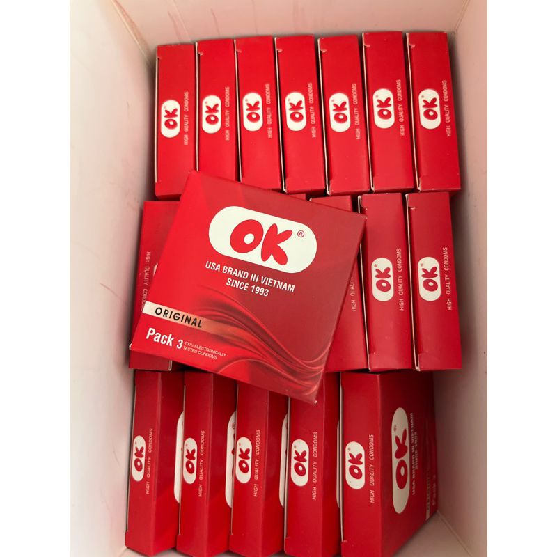 ✅ Bao Cao Su Gia Đình OK Hộp 3 cái Size 49