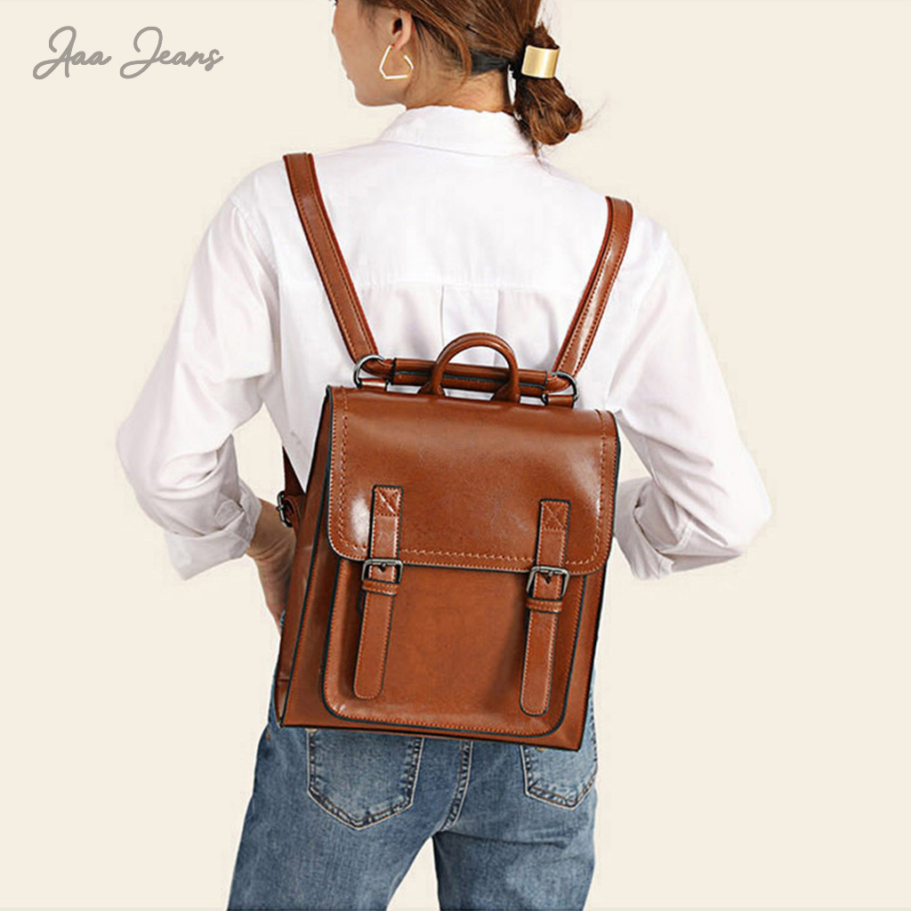 Balo Nữ Da Thật Dáng Classic Aaa Jeans