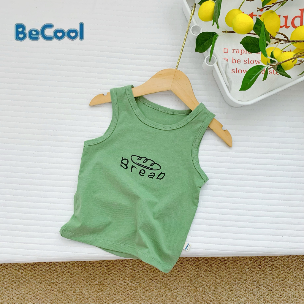 Áo Sát Nách In Hình Gấu Xịn MiNKYSOON, Áo Sát Nách Chất Cotton Cao Cấp Cho Bé Từ 7-27kg