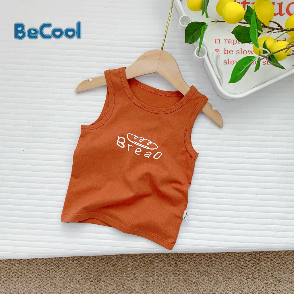 Áo Sát Nách In Hình Gấu Xịn MiNKYSOON, Áo Sát Nách Chất Cotton Cao Cấp Cho Bé Từ 7-27kg