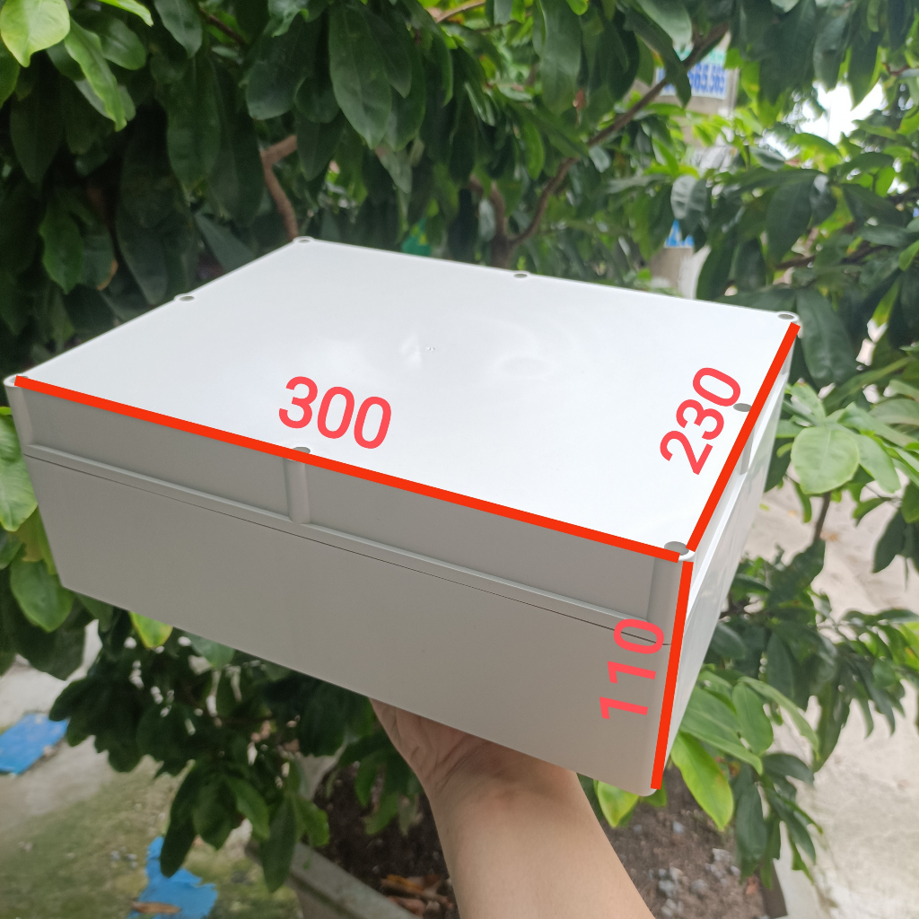 Hộp Nhựa ABS 300x230x110mm  lắp được 8 cell pin 46160