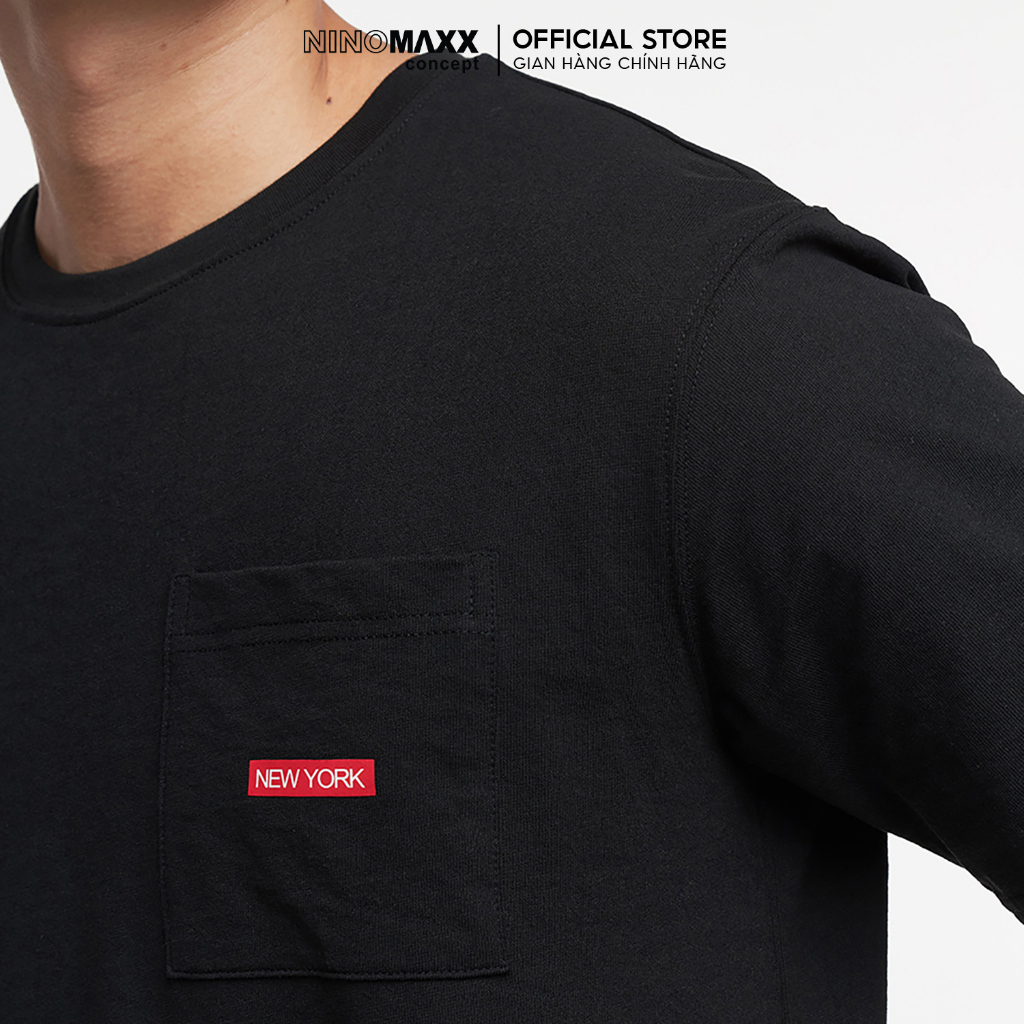 NINOMAXX Áo thun nam tay ngắn phối túi cotton spandex 2012014