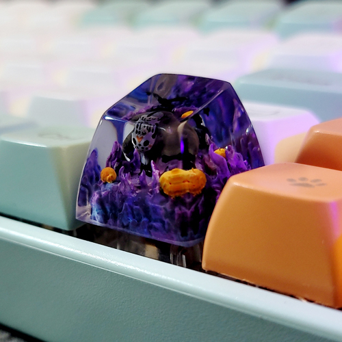 Halloween keycap, nút bàn phím cơ nhân vật sát thủ trong phim thứ 6 ngày 13 , keycap artisan , resin keycap