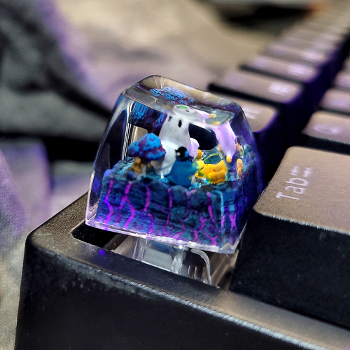 Totoro keycap halloween , nút bàn phím cơ totoro chủ đề halloween , totoro keycap , artisan keycap