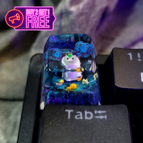 Totoro keycap halloween , nút bàn phím cơ totoro chủ đề halloween , totoro keycap , artisan keycap