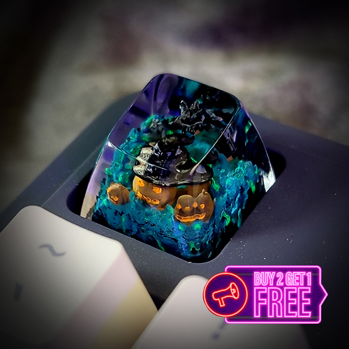 Punpkin keycap , halloween keycap , nút bàn phím cơ bí ngô chủ đề halloween