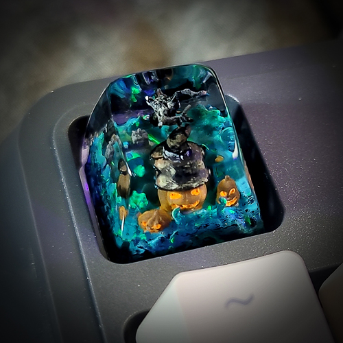 Punpkin keycap , halloween keycap , nút bàn phím cơ bí ngô chủ đề halloween