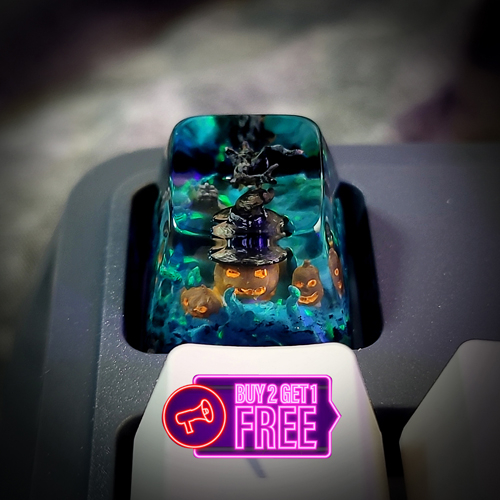 Punpkin keycap , halloween keycap , nút bàn phím cơ bí ngô chủ đề halloween