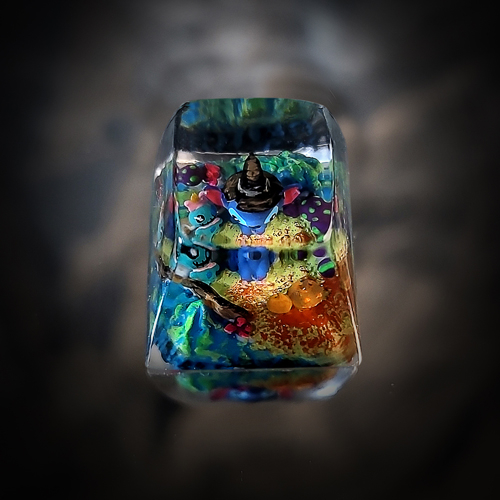 Stich halloween keycap , nút bàn phím cơ stich chủ đề halloween , artisan keycap