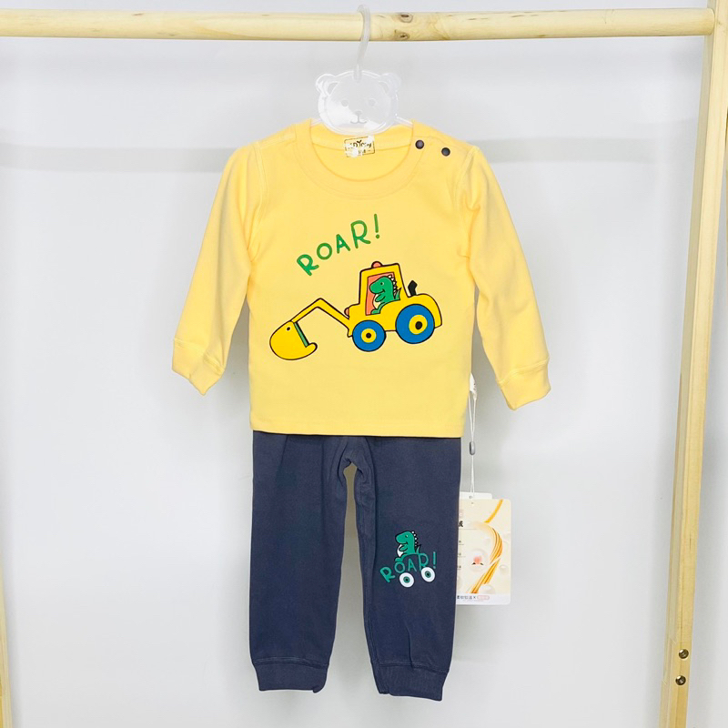 Bộ dài tay cotton nỉ tuyết kháng khuẩn đào XDTONG XDT01 cho bé trai link số 3