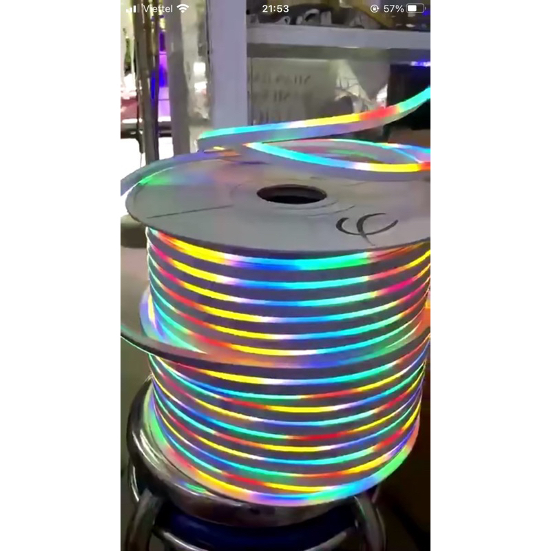 Đèn led dây neon 220v chống nước trang trí ngoài trời, dây led neon 220v