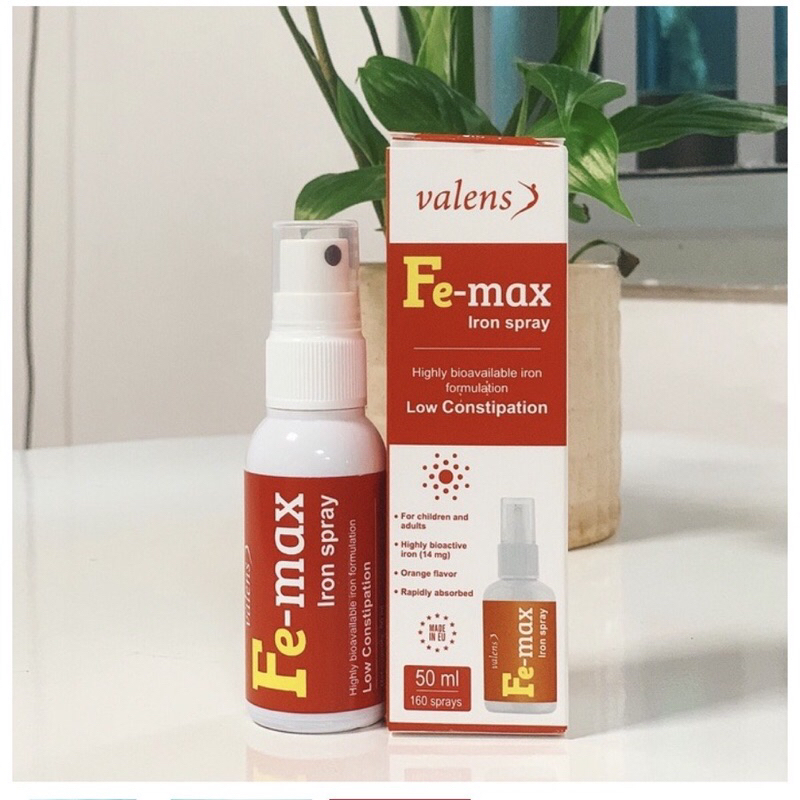Sắt xịt Fe-Max Iron Spray phòng ngừa thiếu máu do thiếu sắt