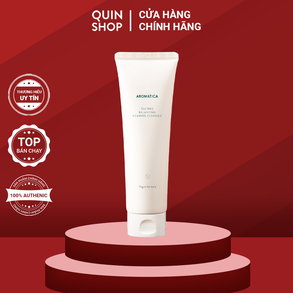 Sữa Rửa Mặt Tràm Trà Aromatica Tea Tree Balancing Foaming Cleanser