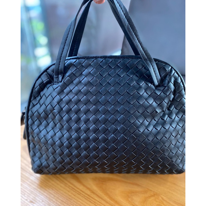 Túi hến da đan mini hiệu Babarosa Hàn - secondhand