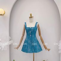 Váy bò casu đính đá loang